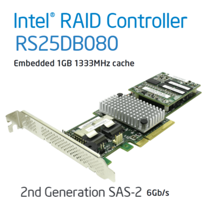 인텔 RS25DB080 MD2 1GB SAS/SATA RAID Controller 6Gb/S 8-Port