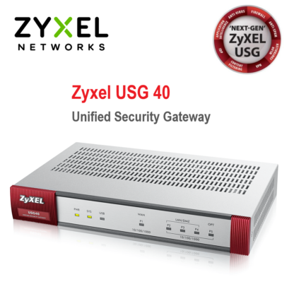 자이젤 Zywall USG40 Firewall 20 IPSec VPN, 5 SSL VPN Hardware only