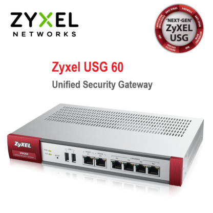 자이젤 Zywall USG60 Firewall 4 LAN/DMZ, 2 WAN Ports Hardware only